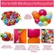 Hot Pink, Orange & Blue Balloon Garland – Double-Stuffed Pink, Green, Yellow, Peach & Teal Balloon Arch Kit for Birthday, Baby Shower, Wedding, Bridal, Tropical, Hawaiian & Luau Party Decorations